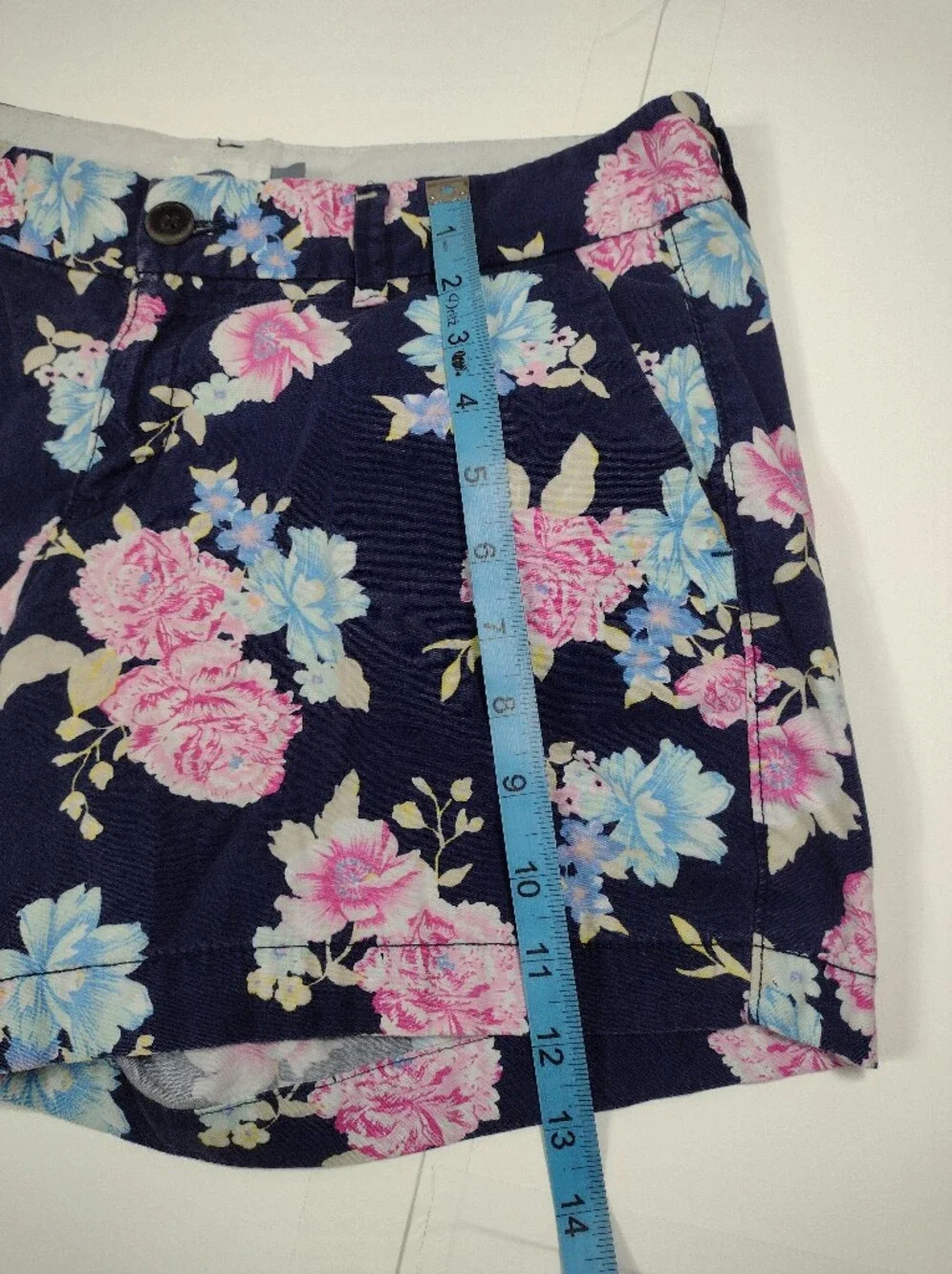 Old Navy Floral Print Navy Women’s Shorts - Pink & Blue Flowers